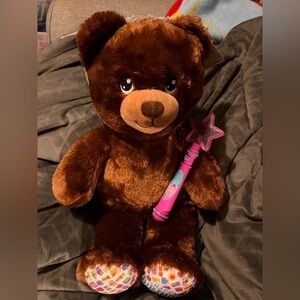 BNNU Build A Bear Happy Birthday Strawberry Scented With Wand Brown Bear